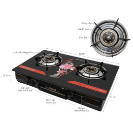 Bếp gas mặt kiếng Legend LG-7010 GI